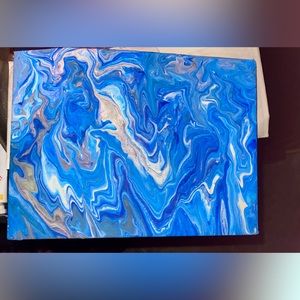 Beautiful 4x6 Acrylic painting.Stunning.Protective gloss finish.